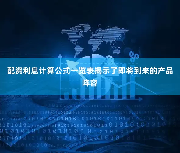 配资利息计算公式一览表揭示了即将到来的产品阵容